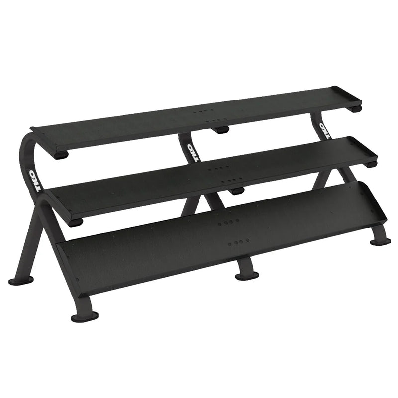 TKO 3-Tier Horizonal Mega Dumbbell Rack (Holds From 5-100)