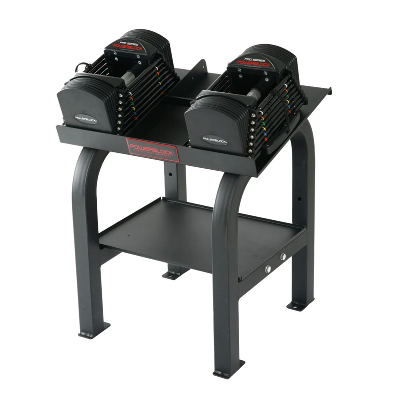 PowerBlock Commercial Pro 50 Adjustable Dumbbells with Rack Stand