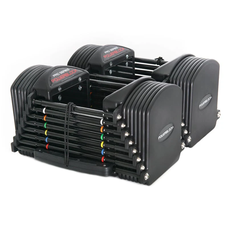PowerBlock Commercial Pro 50 Adjustable Dumbbells with Rack Stand