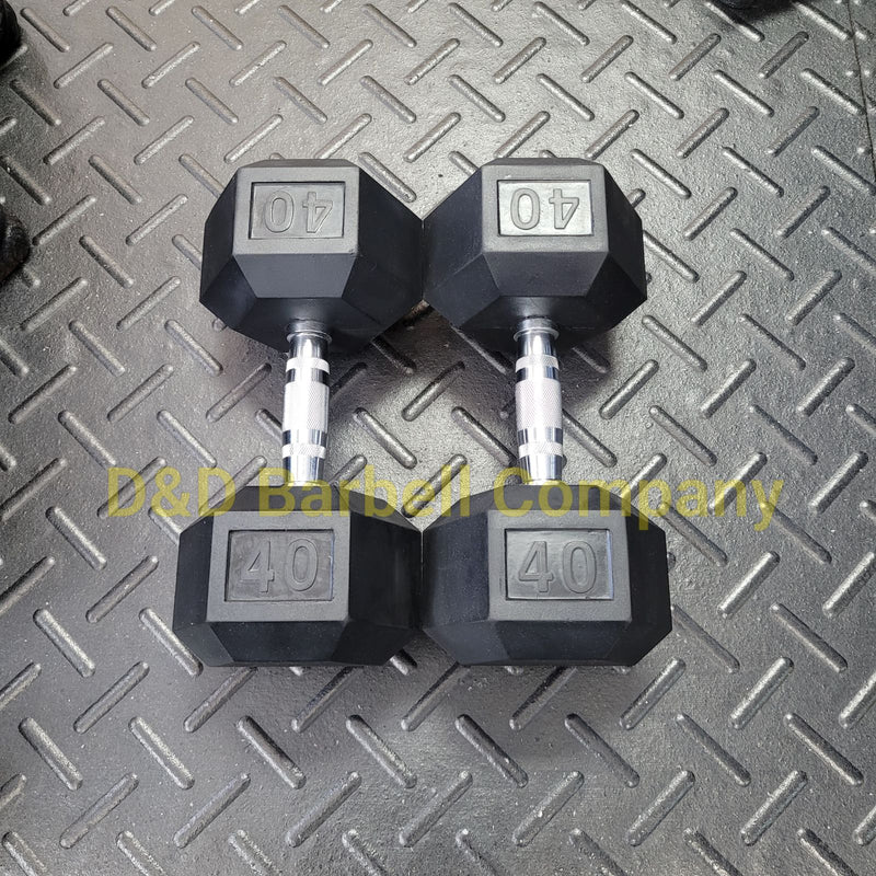 Rubber Hex Dumbbells (Sold as pair)