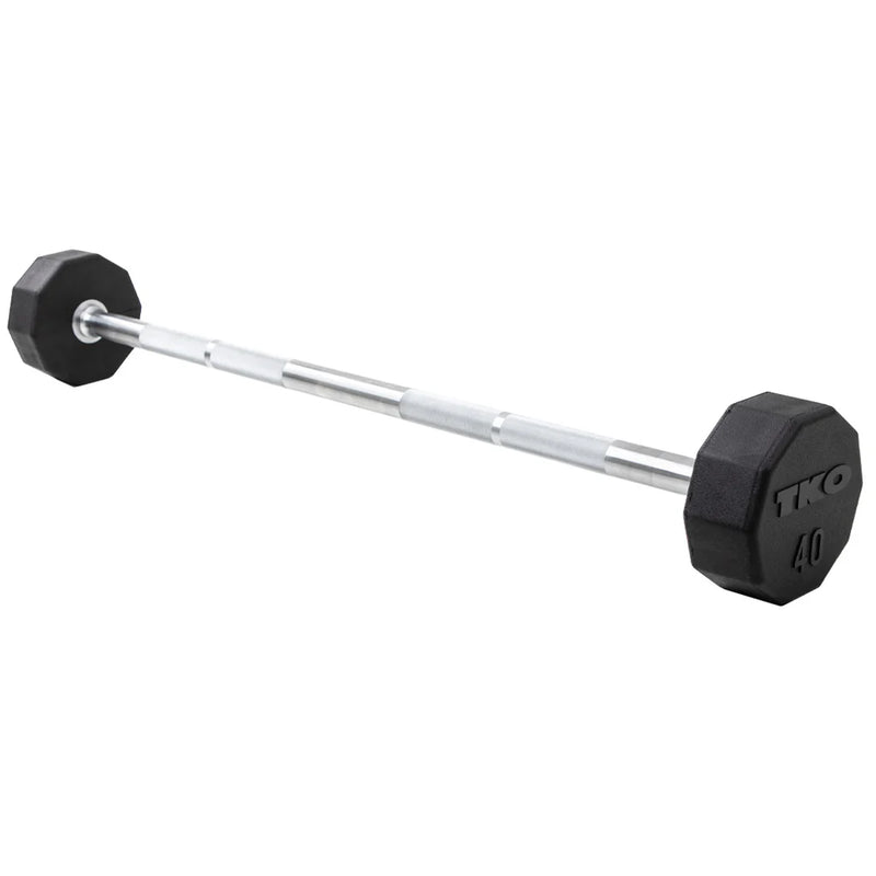 TKO Fixed 10-Sided Rubber Straight Bar Set 20-110 lb
