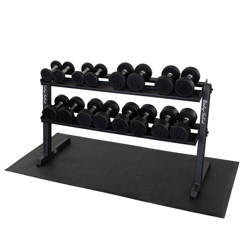 Body-Solid Commercial 2 Tier Horizontal Dumbbell Rack GDR60B
