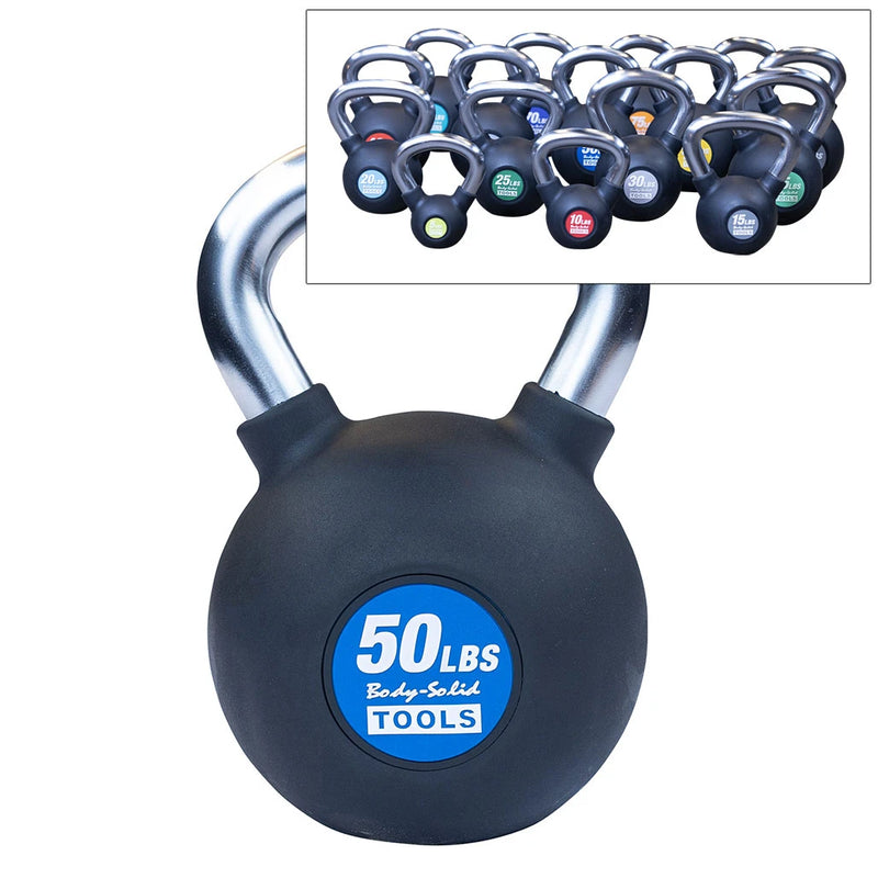Body-Solid Tools Premium Chrome Handle Training Kettlebells KBZ