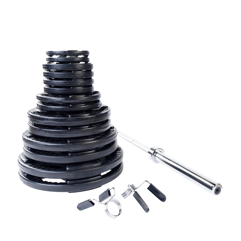 OSR Rubber Grip 2" Olympic Weight Sets with 7ft Bar and Collars