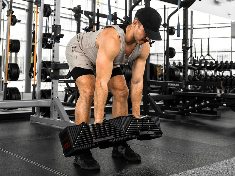 PowerBlock Commercial Pro 100 Adjustable Dumbbells with Stand