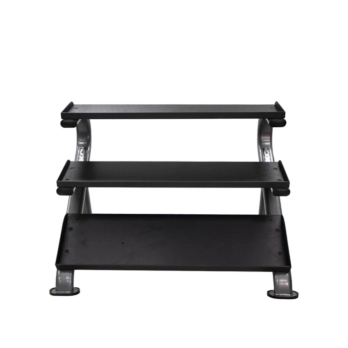 TKO 3-Tier Horizontal Dumbbell Rack with Oval Tubing
