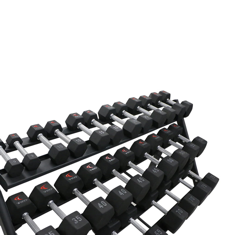 TKO 3-Tier Horizontal Dumbbell Rack
