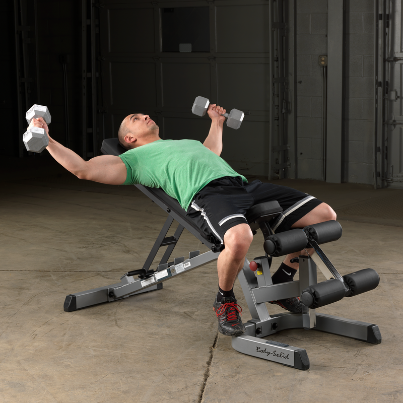 Body-Solid Heavy Duty Flat Incline Decline Bench GFID71B