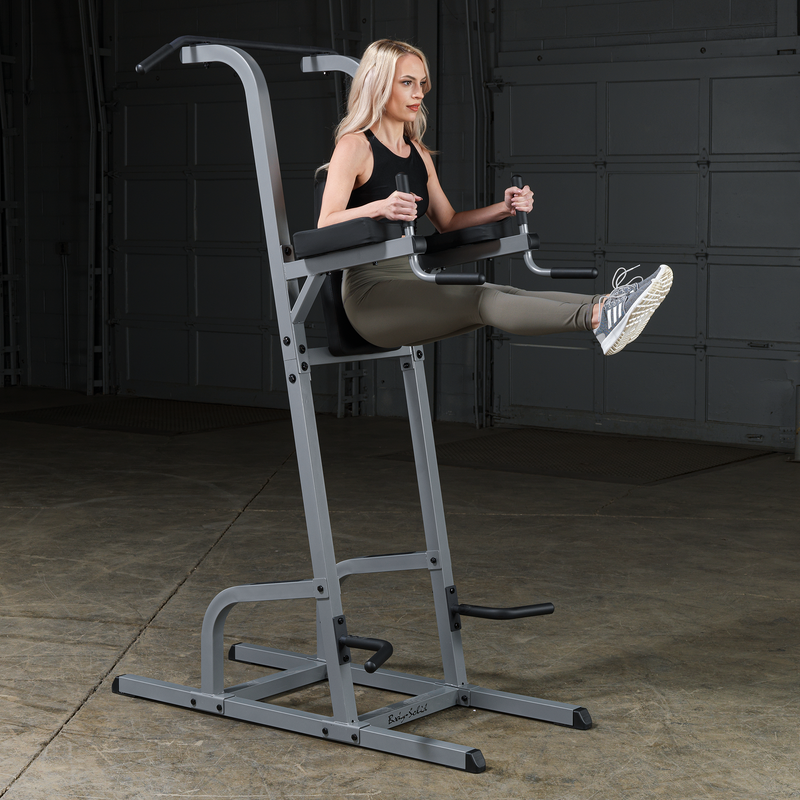 Body-Solid VKR Vertical Knee Raise, Dip, Pull-Up, Chin-Up GVKR82B BLACK FRAME