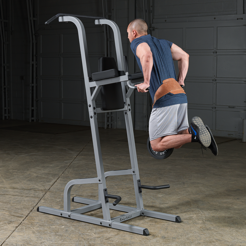 Body-Solid VKR Vertical Knee Raise, Dip, Pull-Up, Chin-Up GVKR82B BLACK FRAME