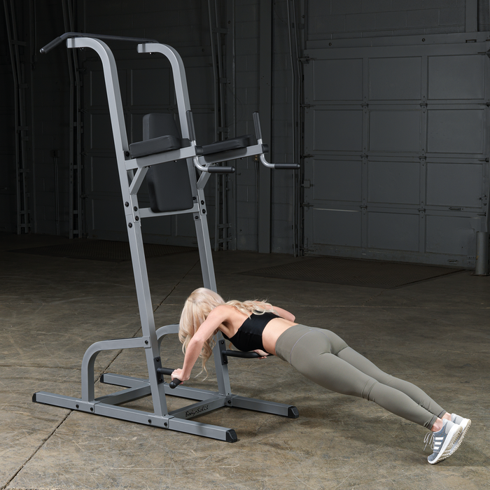 Body-Solid VKR Vertical Knee Raise, Dip, Pull-Up, Chin-Up GVKR82 BLACK FRAME