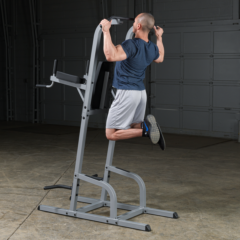 Body-Solid VKR Vertical Knee Raise, Dip, Pull-Up, Chin-Up GVKR82B BLACK FRAME