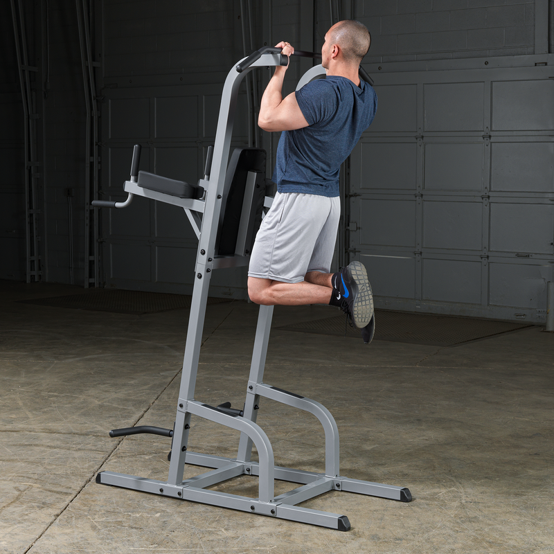 Body-Solid VKR Vertical Knee Raise, Dip, Pull-Up, Chin-Up GVKR82B BLACK FRAME