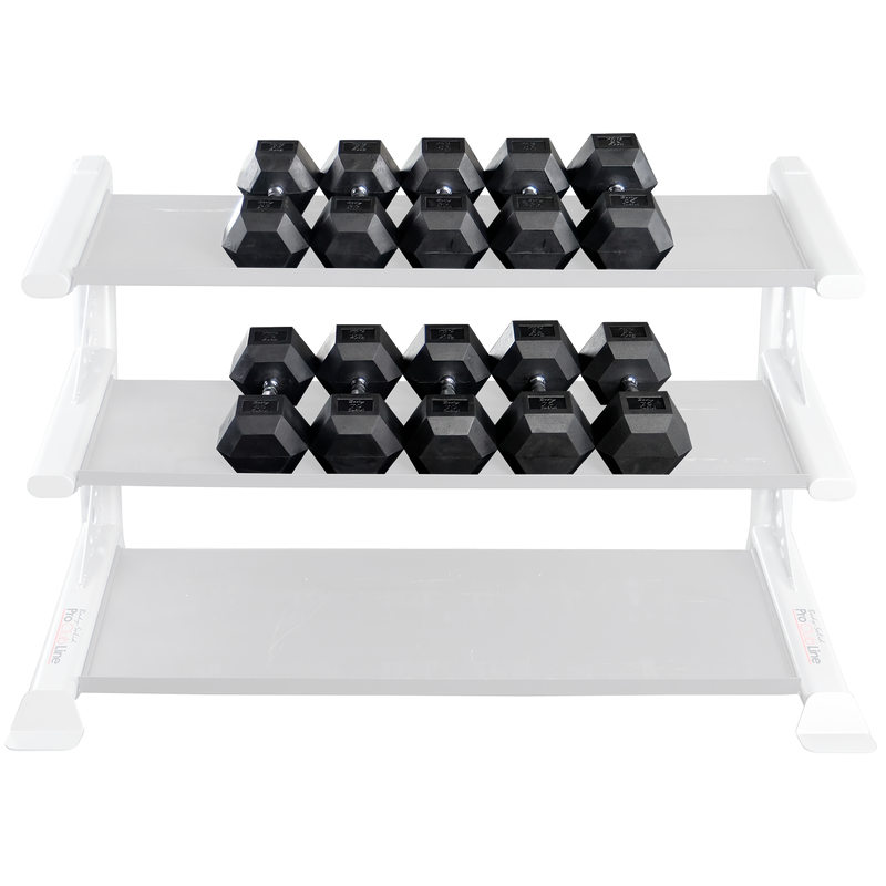 Body-Solid Tools Rubber Coated Hex Dumbbell Set SDRS