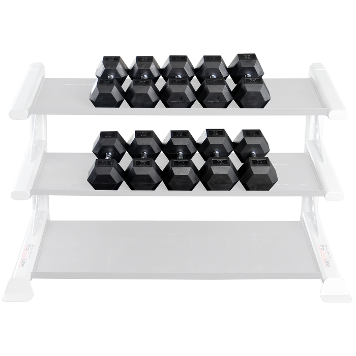 Body-Solid Tools Rubber Coated Hex Dumbbell Set SDRS