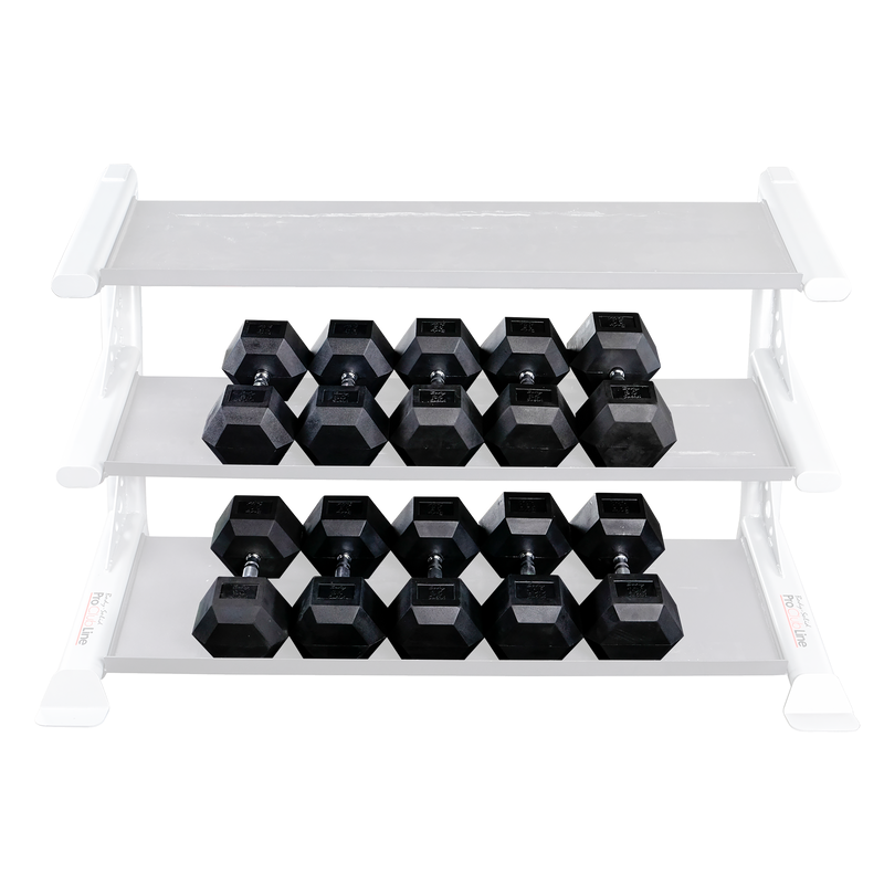 Body-Solid Tools Rubber Coated Hex Dumbbell Set SDRS