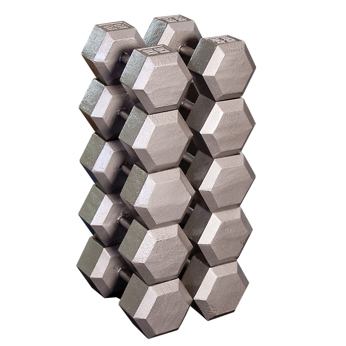 Body-Solid Tools Grey Hex Dumbbell Sets SDS
